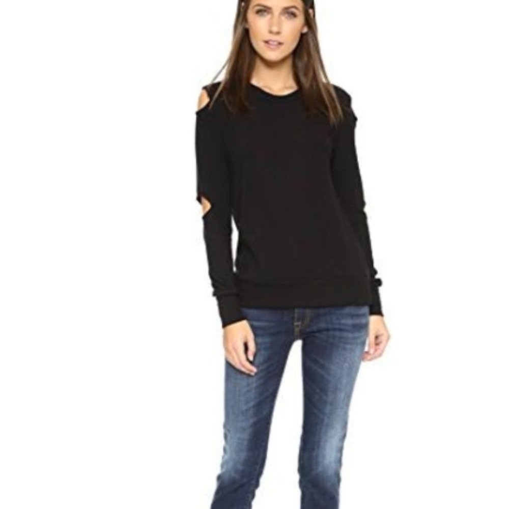LNA Cutout Sweater In Black